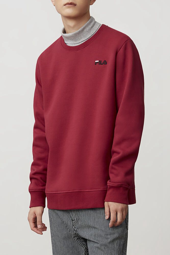 Fila Sweatshirt Mens Red Colona - Ireland 50413-FTDW